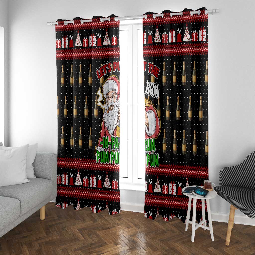 Santa Claus Christmas Window Curtain Xmas Holiday Patterns - Wonder Print Shop