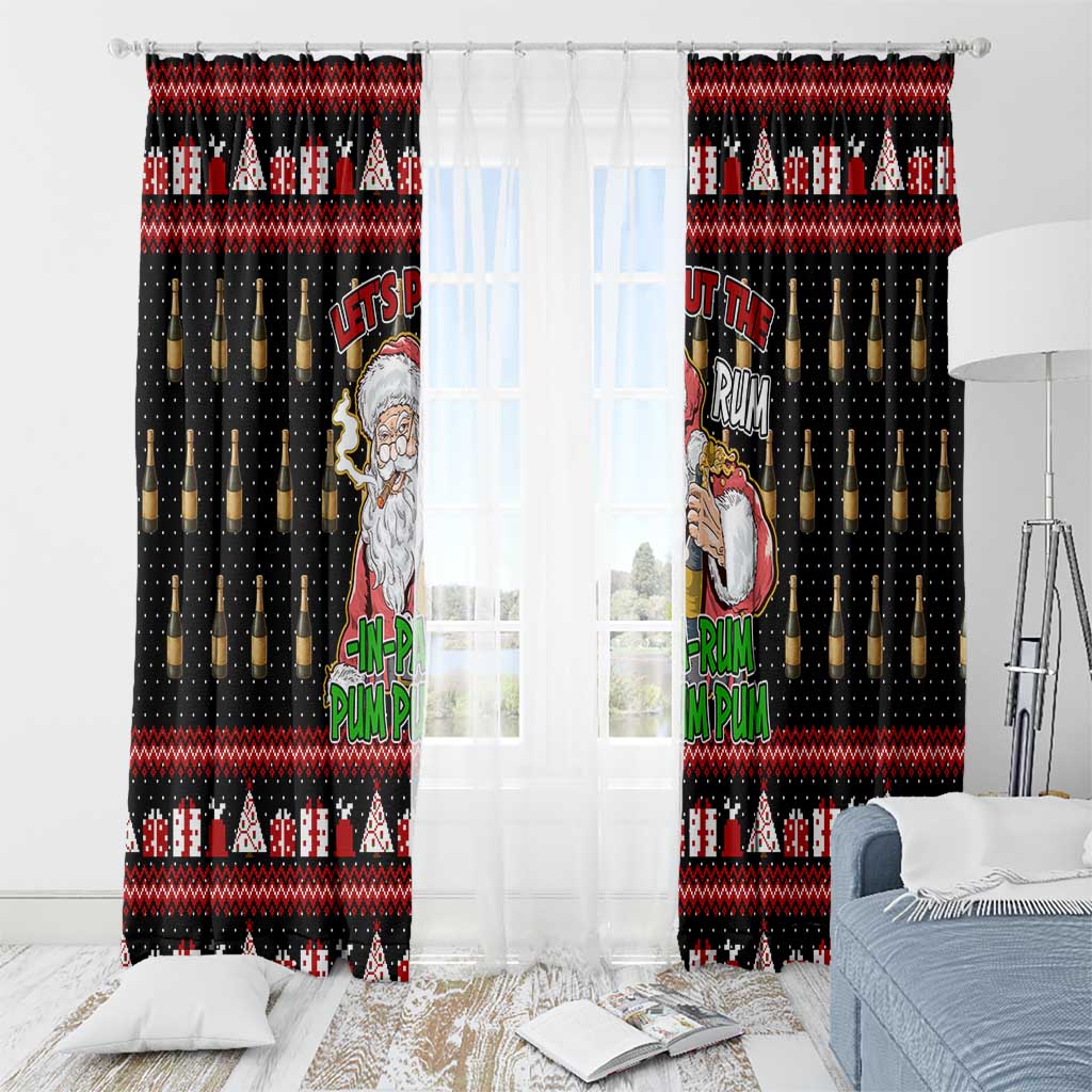 Santa Claus Christmas Window Curtain Xmas Holiday Patterns - Wonder Print Shop