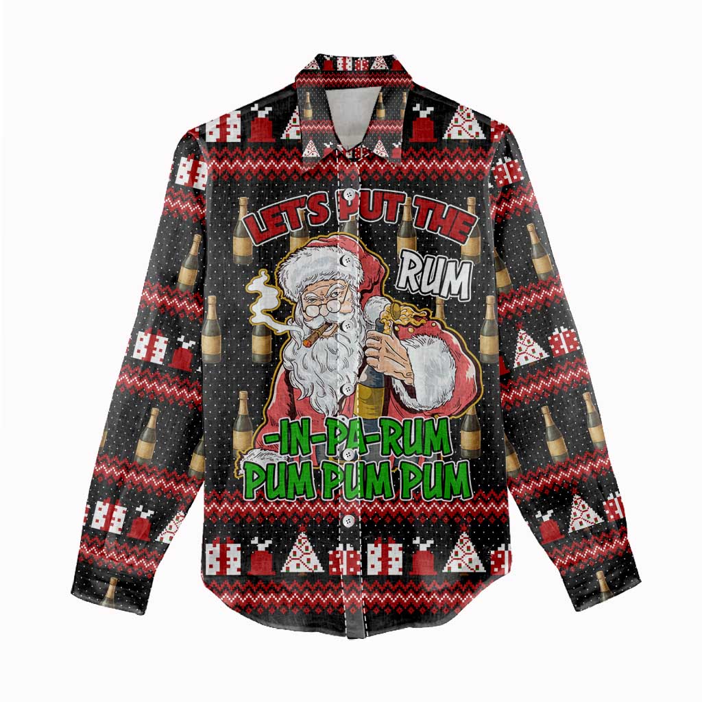 Santa Claus Christmas Women Casual Shirt Xmas Holiday Patterns - Wonder Print Shop