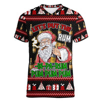 Santa Claus Christmas Women V-Neck T-Shirt Xmas Holiday Patterns - Wonder Print Shop