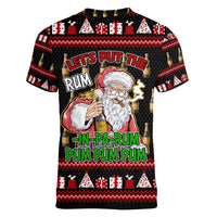 Santa Claus Christmas Women V-Neck T-Shirt Xmas Holiday Patterns - Wonder Print Shop