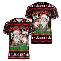 Santa Claus Christmas Women V-Neck T-Shirt Xmas Holiday Patterns - Wonder Print Shop