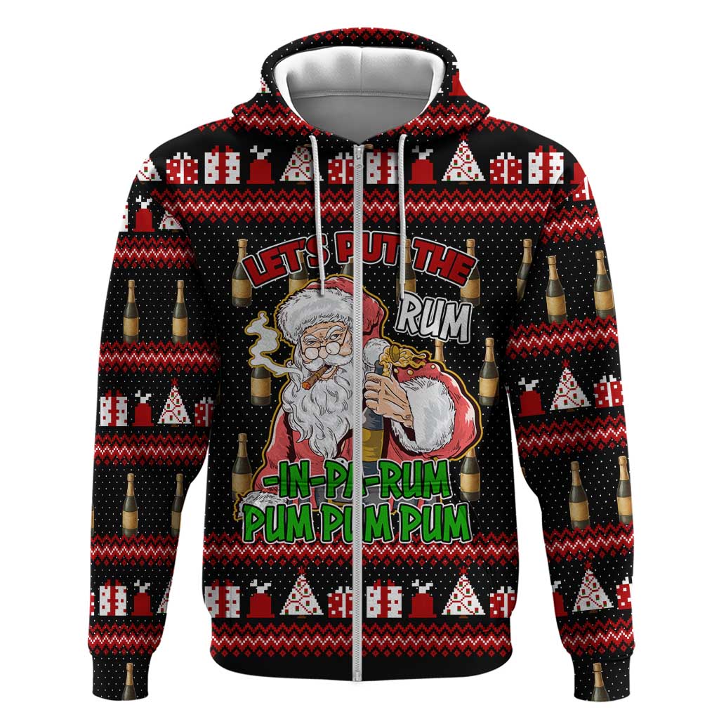 Santa Claus Christmas Zip Hoodie Xmas Holiday Patterns - Wonder Print Shop