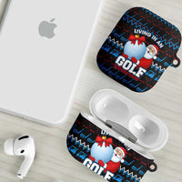 Santa Clause Golf Wonderland Christmas AirPods Case Xmas Holiday Patterns - Wonder Print Shop