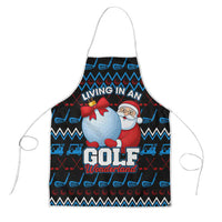 Santa Clause Golf Wonderland Christmas Apron Xmas Holiday Patterns - Wonder Print Shop