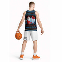 Santa Clause Golf Wonderland Christmas Basketball Jersey Xmas Holiday Patterns - Wonder Print Shop