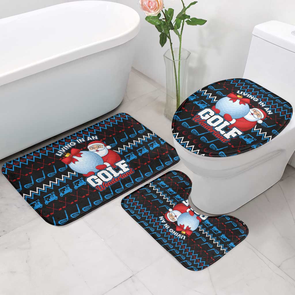 Santa Clause Golf Wonderland Christmas Bathroom Set Xmas Holiday Patterns - Wonder Print Shop
