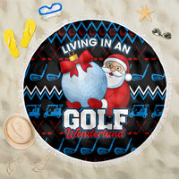 Santa Clause Golf Wonderland Christmas Beach Blanket Xmas Holiday Patterns - Wonder Print Shop