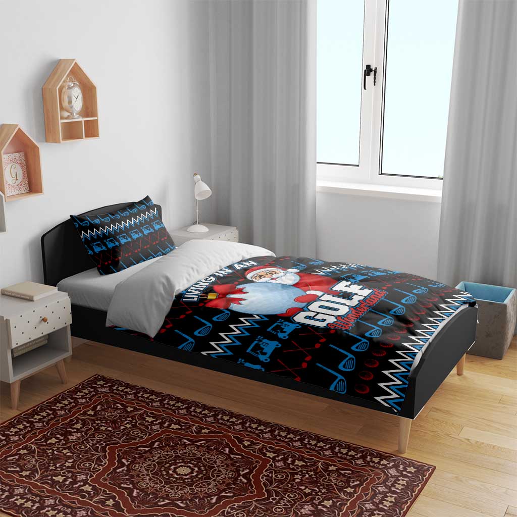 Santa Clause Golf Wonderland Christmas Bedding Set Xmas Holiday Patterns - Wonder Print Shop