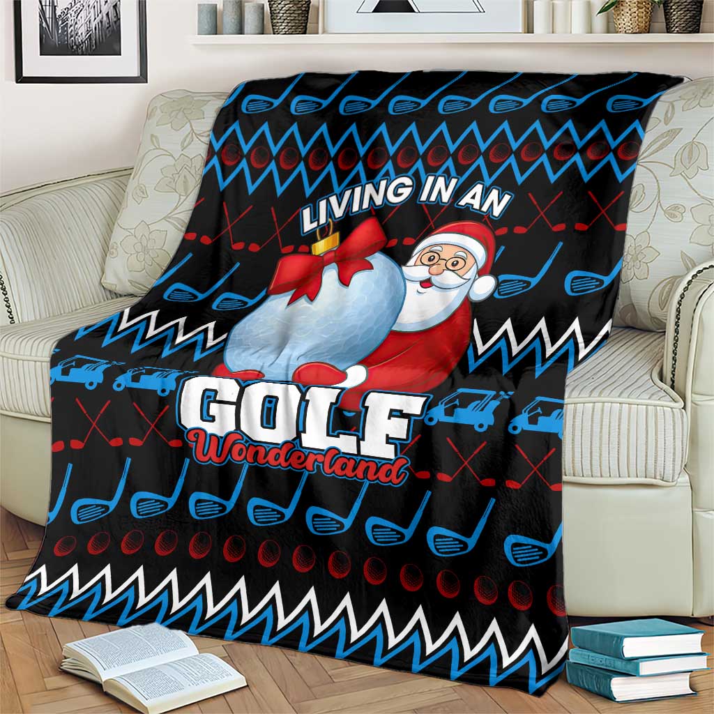 Santa Clause Golf Wonderland Christmas Blanket Xmas Holiday Patterns - Wonder Print Shop