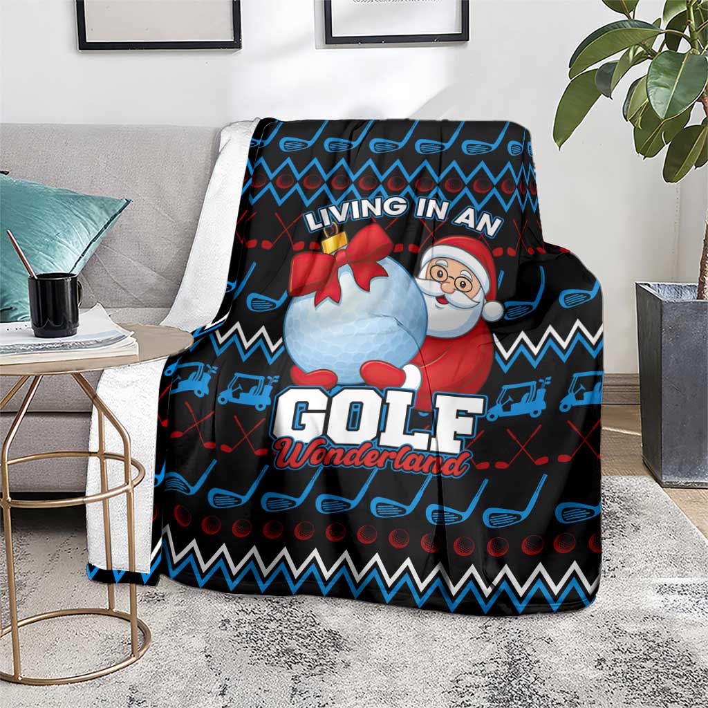 Santa Clause Golf Wonderland Christmas Blanket Xmas Holiday Patterns - Wonder Print Shop