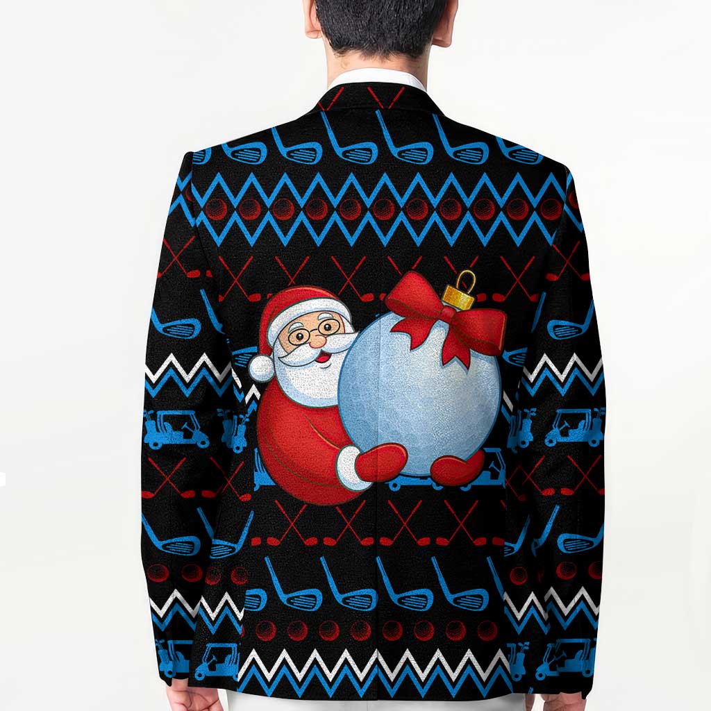 Santa Clause Golf Wonderland Christmas Blazer Xmas Holiday Patterns - Wonder Print Shop