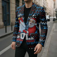 Santa Clause Golf Wonderland Christmas Blazer Xmas Holiday Patterns - Wonder Print Shop