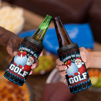 Santa Clause Golf Wonderland Christmas 4 in 1 Can Cooler Tumbler Xmas Holiday Patterns - Wonder Print Shop