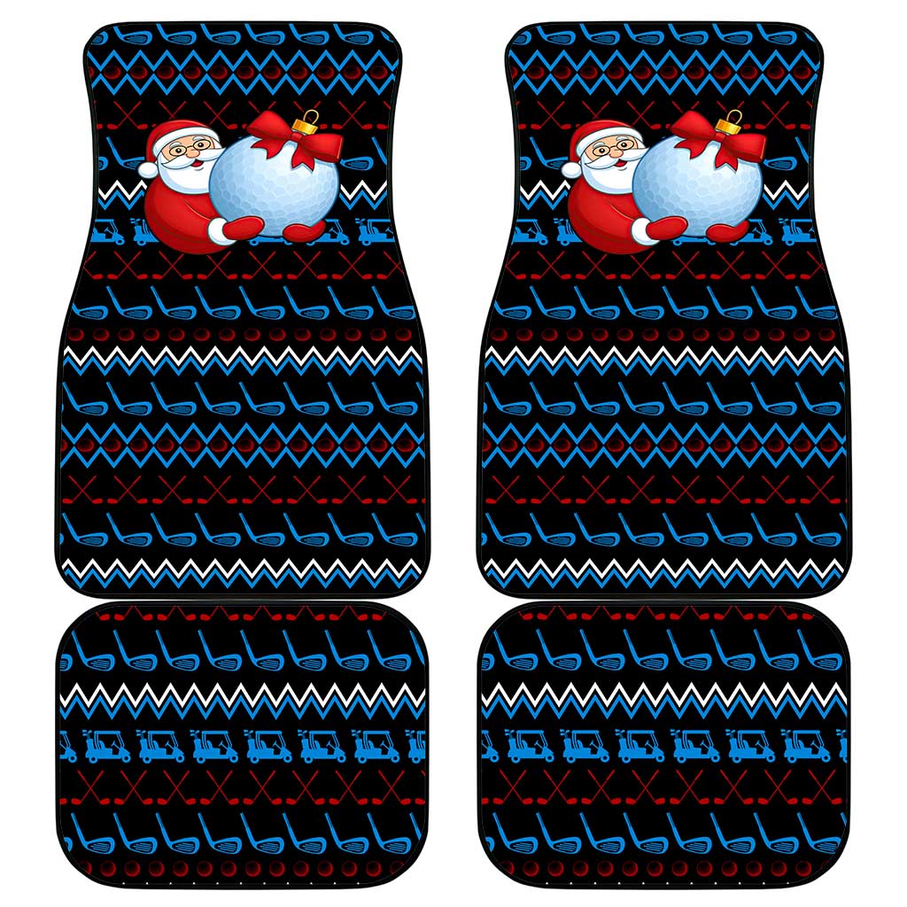 Santa Clause Golf Wonderland Christmas Car Mats Xmas Holiday Patterns - Wonder Print Shop