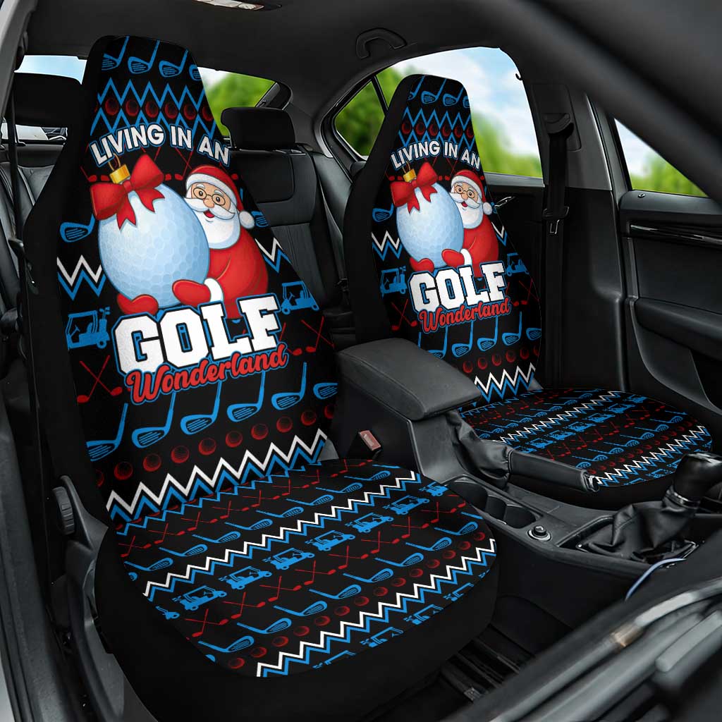 Santa Clause Golf Wonderland Christmas Car Seat Cover Xmas Holiday Patterns - Wonder Print Shop