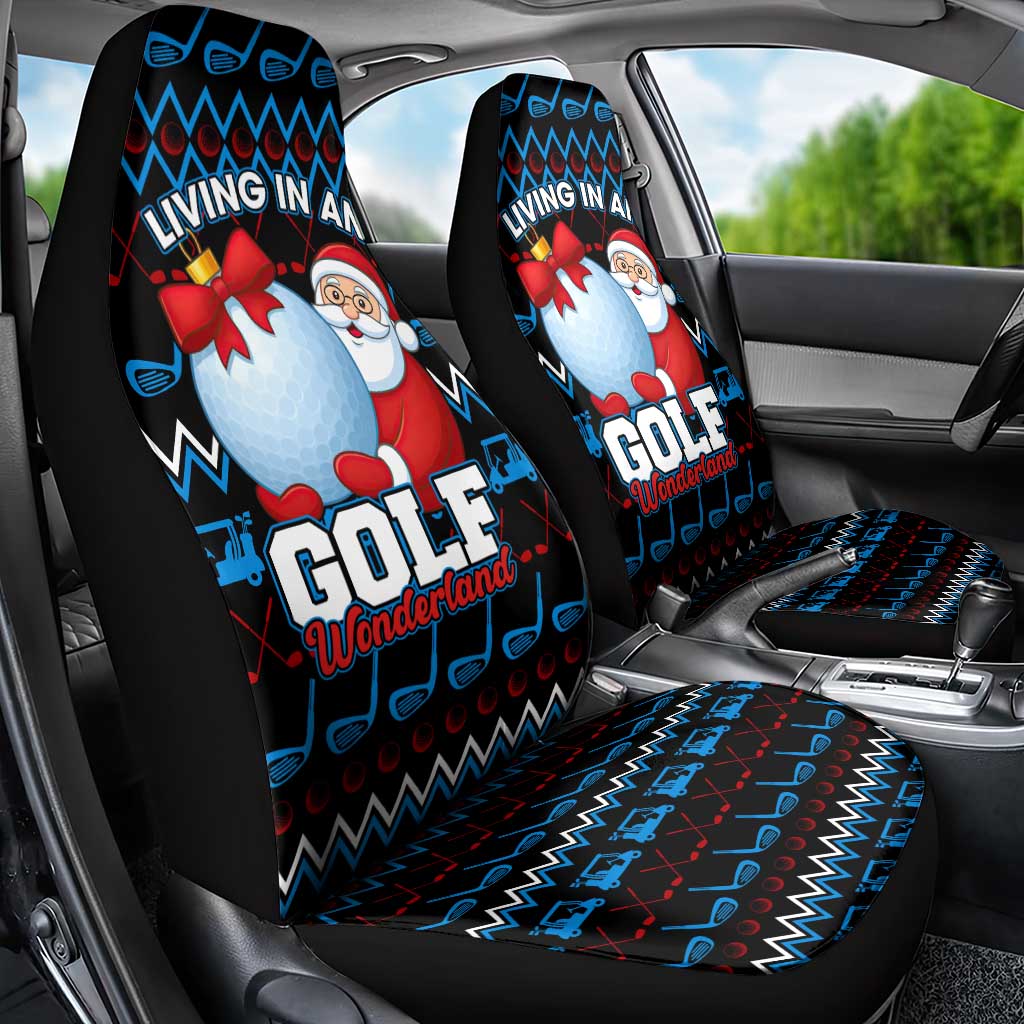 Santa Clause Golf Wonderland Christmas Car Seat Cover Xmas Holiday Patterns - Wonder Print Shop