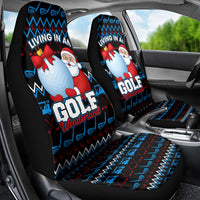 Santa Clause Golf Wonderland Christmas Car Seat Cover Xmas Holiday Patterns - Wonder Print Shop