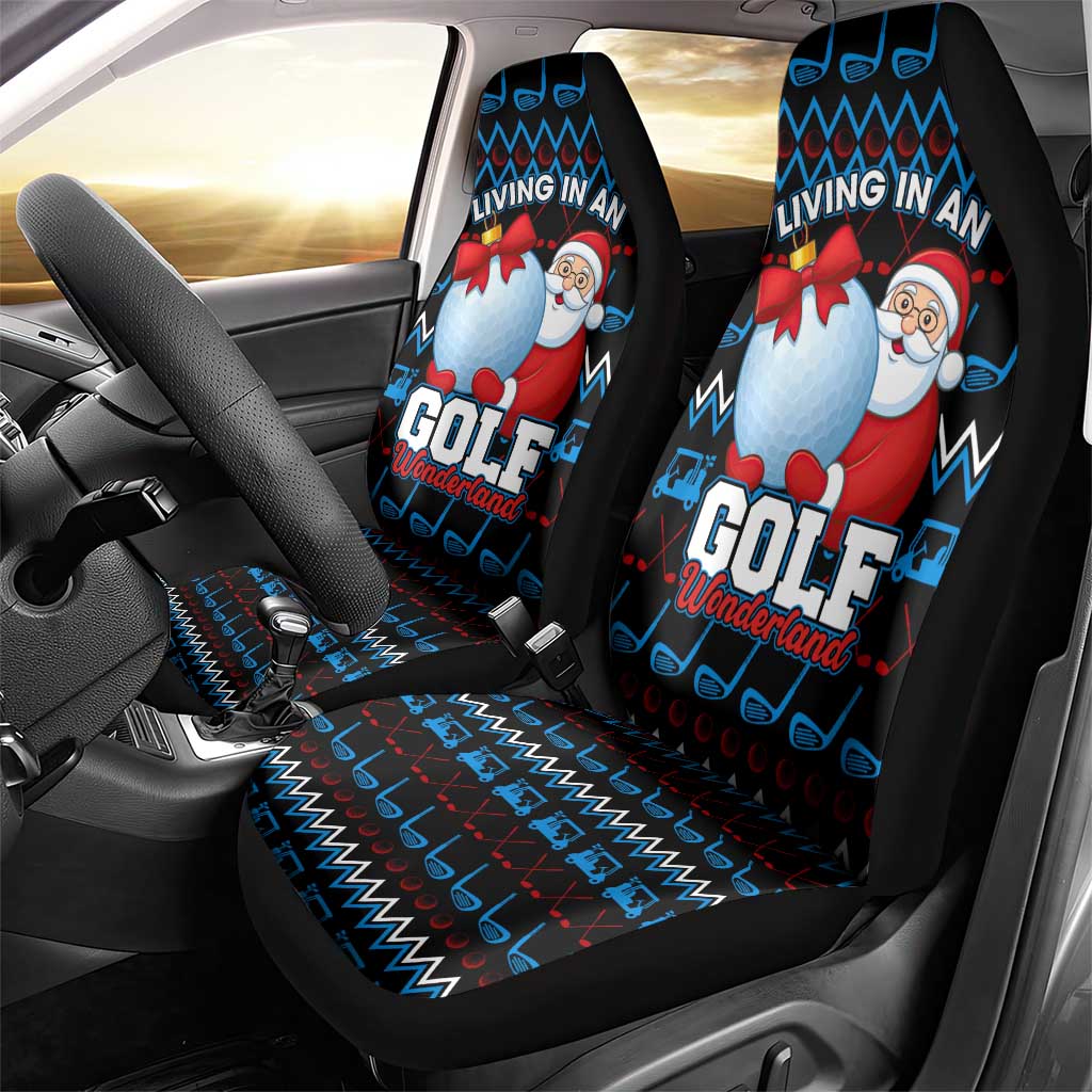 Santa Clause Golf Wonderland Christmas Car Seat Cover Xmas Holiday Patterns - Wonder Print Shop