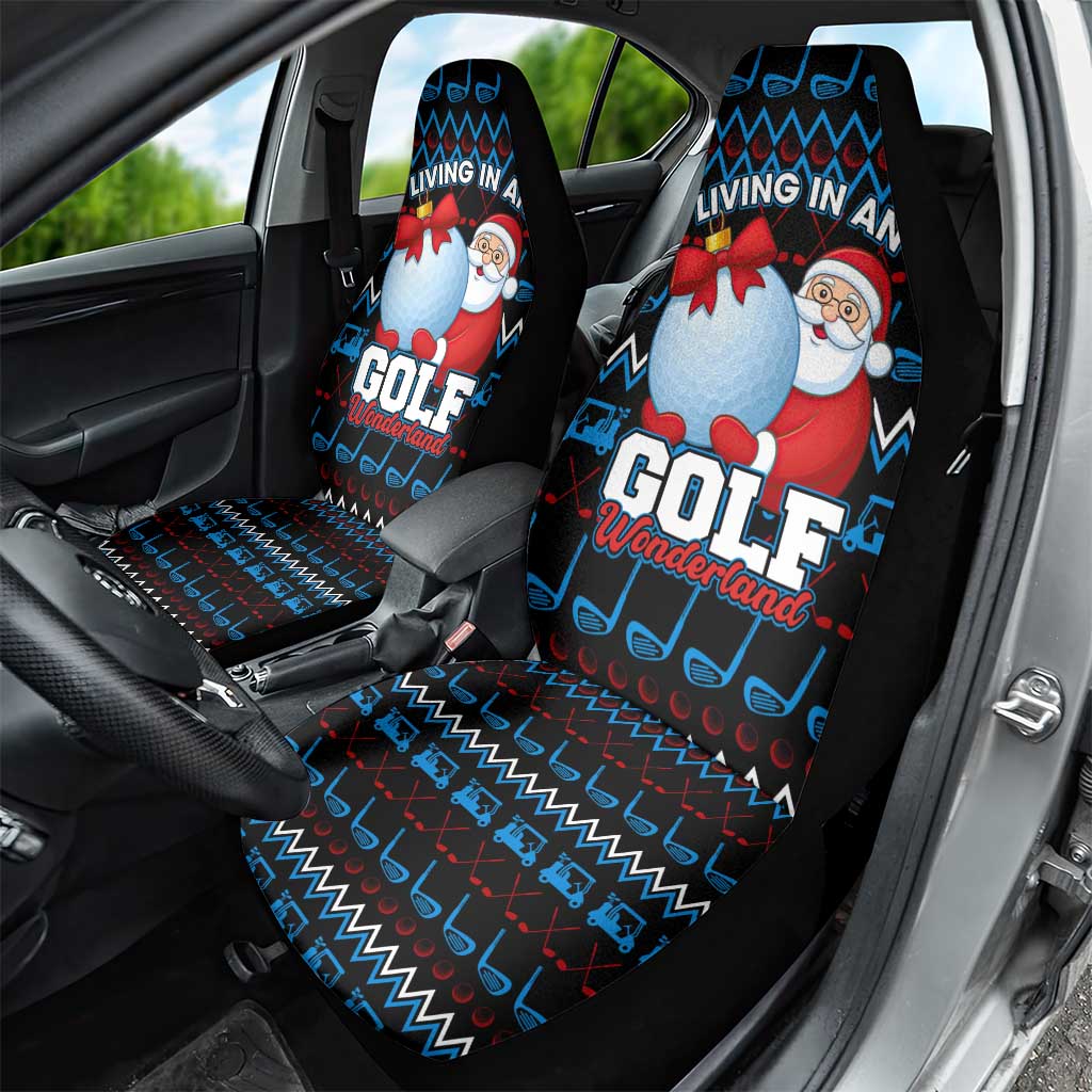 Santa Clause Golf Wonderland Christmas Car Seat Cover Xmas Holiday Patterns - Wonder Print Shop
