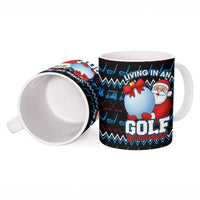Santa Clause Golf Wonderland Christmas Ceramic Mug Xmas Holiday Patterns - Wonder Print Shop