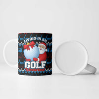 Santa Clause Golf Wonderland Christmas Ceramic Mug Xmas Holiday Patterns - Wonder Print Shop