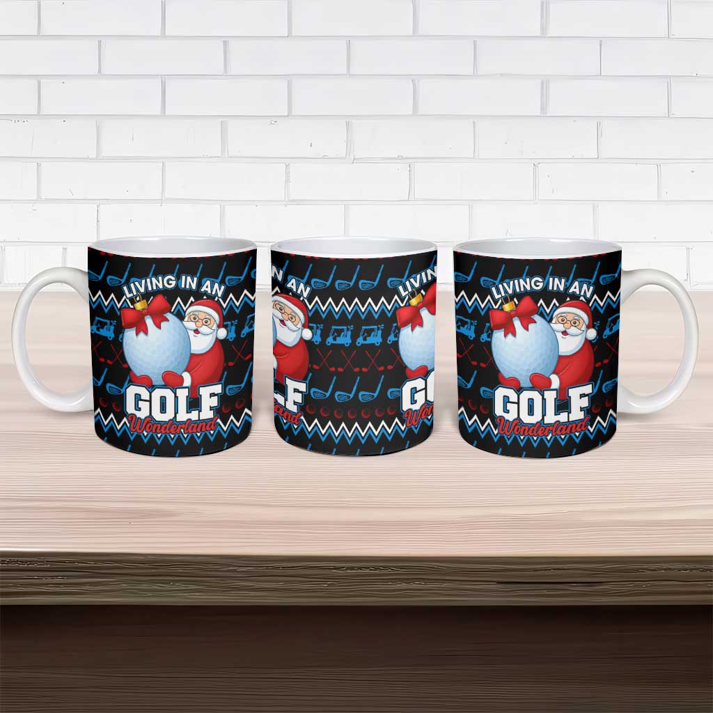 Santa Clause Golf Wonderland Christmas Ceramic Mug Xmas Holiday Patterns - Wonder Print Shop