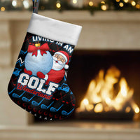 Santa Clause Golf Wonderland Christmas Stocking Xmas Holiday Patterns - Wonder Print Shop