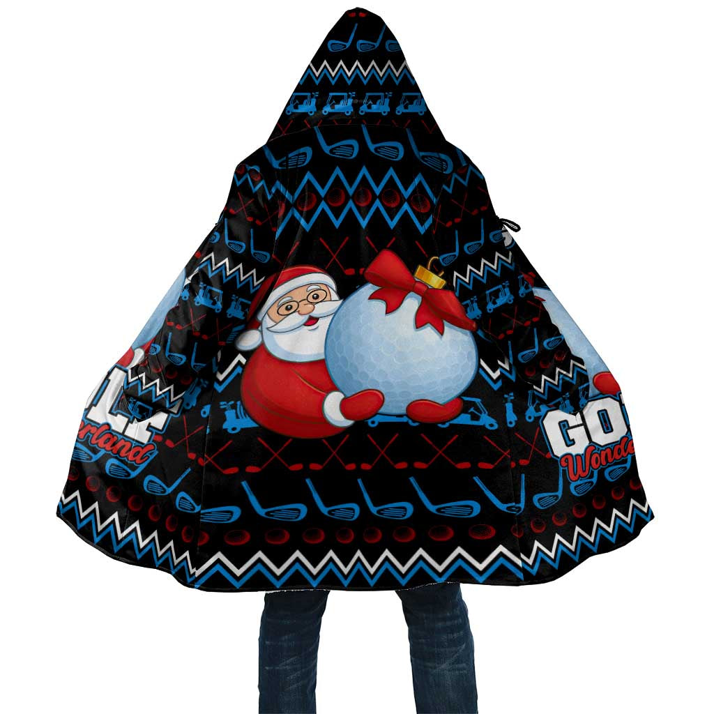 Santa Clause Golf Wonderland Christmas Cloak Xmas Holiday Patterns - Wonder Print Shop