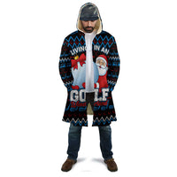 Santa Clause Golf Wonderland Christmas Cloak Xmas Holiday Patterns - Wonder Print Shop