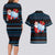 Santa Clause Golf Wonderland Christmas Couples Matching Long Sleeve Bodycon Dress and Hawaiian Shirt Xmas Holiday Patterns - Wonder Print Shop