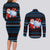 Santa Clause Golf Wonderland Christmas Couples Matching Long Sleeve Bodycon Dress and Long Sleeve Button Shirt Xmas Holiday Patterns - Wonder Print Shop