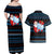 Santa Clause Golf Wonderland Christmas Couples Matching Off Shoulder Maxi Dress and Hawaiian Shirt Xmas Holiday Patterns - Wonder Print Shop