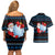 Santa Clause Golf Wonderland Christmas Couples Matching Off Shoulder Short Dress and Hawaiian Shirt Xmas Holiday Patterns - Wonder Print Shop