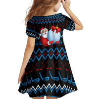 Santa Clause Golf Wonderland Christmas Family Matching Long Sleeve Bodycon Dress and Hawaiian Shirt Xmas Holiday Patterns - Wonder Print Shop
