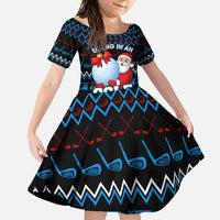 Santa Clause Golf Wonderland Christmas Family Matching Mermaid Dress and Hawaiian Shirt Xmas Holiday Patterns - Wonder Print Shop