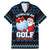 Santa Clause Golf Wonderland Christmas Family Matching Mermaid Dress and Hawaiian Shirt Xmas Holiday Patterns - Wonder Print Shop