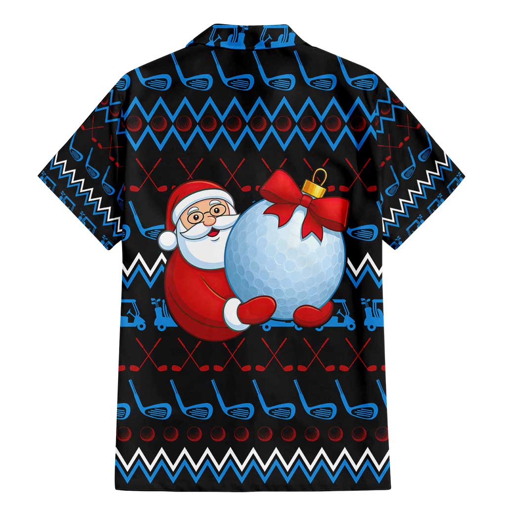 Santa Clause Golf Wonderland Christmas Family Matching Mermaid Dress and Hawaiian Shirt Xmas Holiday Patterns - Wonder Print Shop