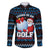 Santa Clause Golf Wonderland Christmas Family Matching Off The Shoulder Long Sleeve Dress and Hawaiian Shirt Xmas Holiday Patterns - Wonder Print Shop