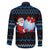 Santa Clause Golf Wonderland Christmas Family Matching Off The Shoulder Long Sleeve Dress and Hawaiian Shirt Xmas Holiday Patterns - Wonder Print Shop