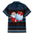 Santa Clause Golf Wonderland Christmas Family Matching Off Shoulder Short Dress and Hawaiian Shirt Xmas Holiday Patterns - Wonder Print Shop