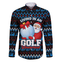 Santa Clause Golf Wonderland Christmas Family Matching Puletasi and Hawaiian Shirt Xmas Holiday Patterns - Wonder Print Shop