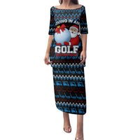 Santa Clause Golf Wonderland Christmas Family Matching Puletasi and Hawaiian Shirt Xmas Holiday Patterns - Wonder Print Shop