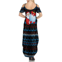 Santa Clause Golf Wonderland Christmas Family Matching Summer Maxi Dress and Hawaiian Shirt Xmas Holiday Patterns - Wonder Print Shop