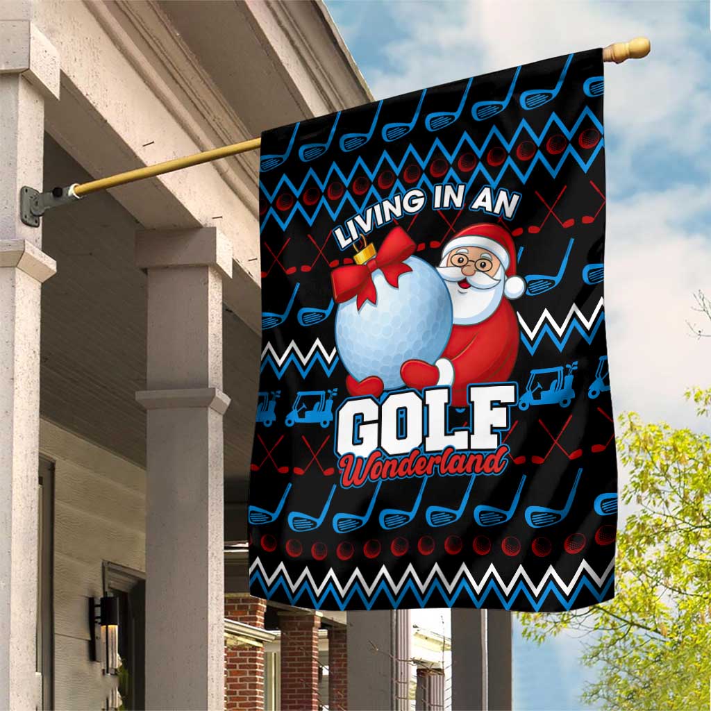 Santa Clause Golf Wonderland Christmas Garden Flag Xmas Holiday Patterns - Wonder Print Shop