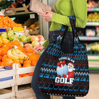 Santa Clause Golf Wonderland Christmas Grocery Bag Xmas Holiday Patterns - Wonder Print Shop
