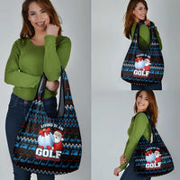 Santa Clause Golf Wonderland Christmas Grocery Bag Xmas Holiday Patterns - Wonder Print Shop