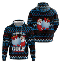 Santa Clause Golf Wonderland Christmas Hoodie Xmas Holiday Patterns - Wonder Print Shop