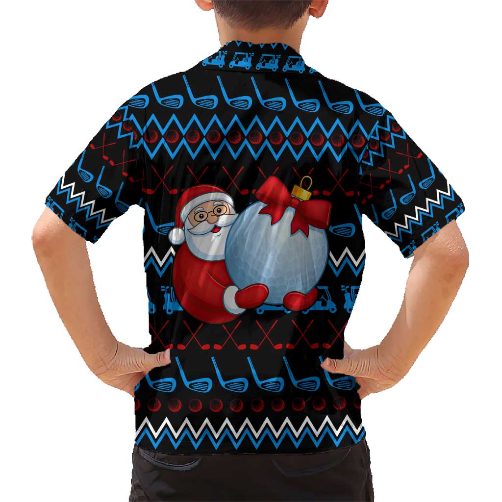 Santa Clause Golf Wonderland Christmas Kid Hawaiian Shirt Xmas Holiday Patterns - Wonder Print Shop