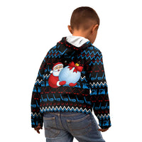 Santa Clause Golf Wonderland Christmas Kid Hoodie Xmas Holiday Patterns - Wonder Print Shop